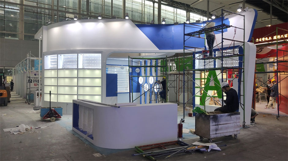 澳克羅健展覽展臺搭建現場