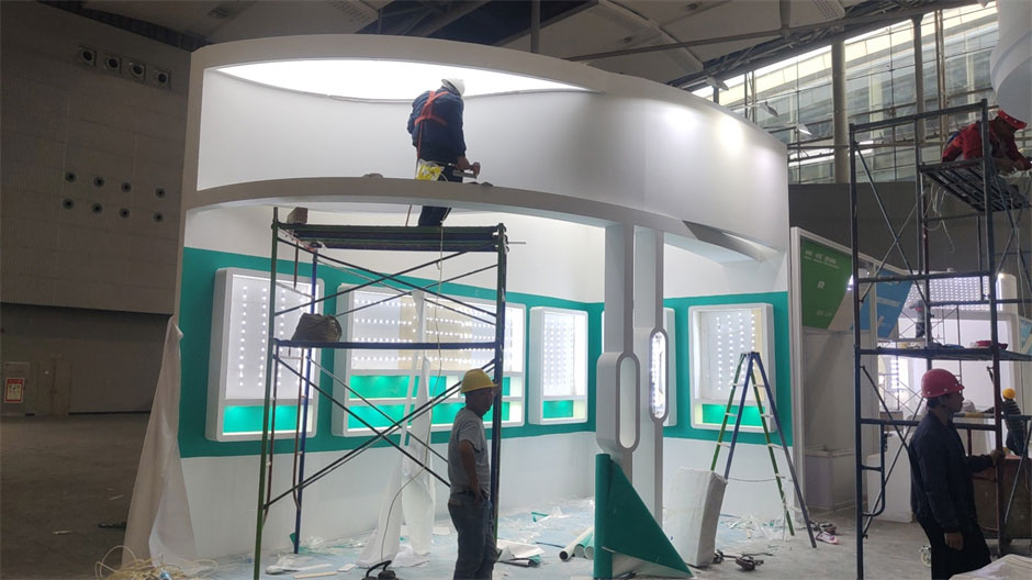 和美樂展臺搭建施工現場